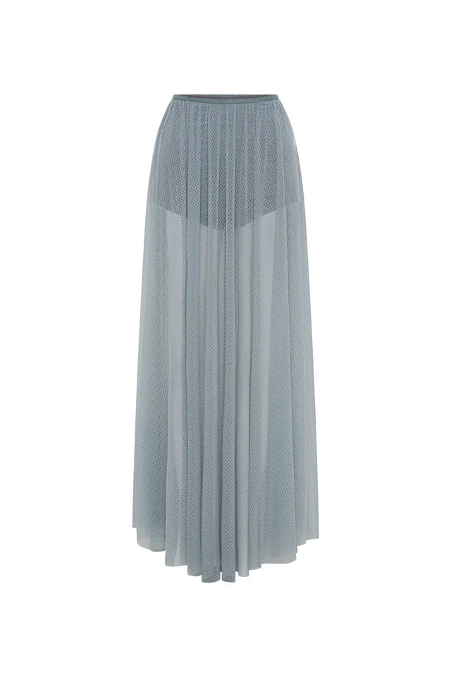 CAMILLA AND MARC - LATTICE SHEER MAXI SKIRT - SEAFOAM