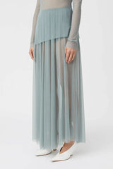 CAMILLA AND MARC - LATTICE SHEER MAXI SKIRT - SEAFOAM