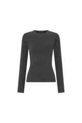 CAMILLA AND MARC - ABEL MONOGRAM LONG SLEEVE TOP - CHICAGO GREY