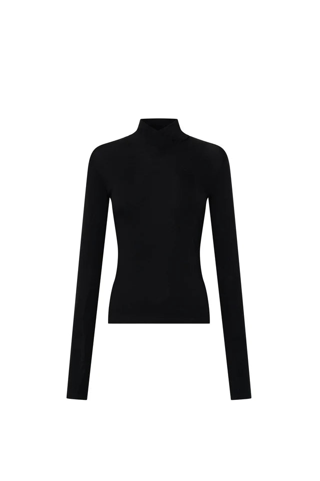 CAMILLA AND MARC - AXIAL LONG SLEEVE TOP - BLACK
