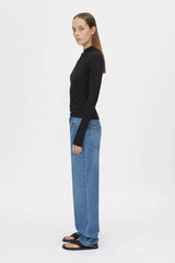 CAMILLA AND MARC - AXIAL LONG SLEEVE TOP - BLACK