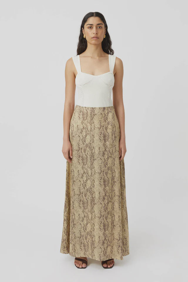 CAMILLIA & MARC - BARBICAN SKIRT - SNAKE PRINT