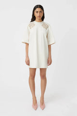 CAMILLA & MARC - CATERINA APPLIQUE TEE DRESS - IVORY