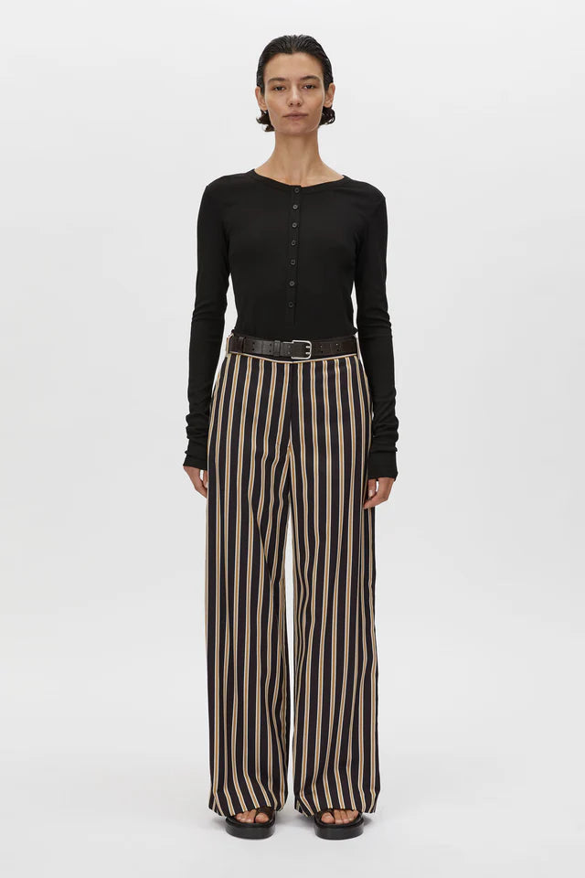 CAMILLA AND MARC - DELPHIN BUTTON DOWN TOP - BLACK