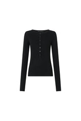 CAMILLA AND MARC - DELPHIN BUTTON DOWN TOP - BLACK
