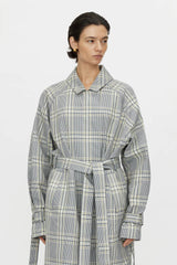 CAMILLA AND MARC - DELTA PLAID TRENCH - KHAKI PLAID
