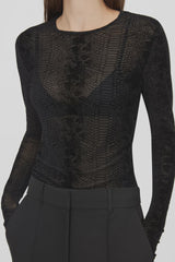 CAMILLA AND MARC - FIGUE LONG SLEEVE TOP - BLACK