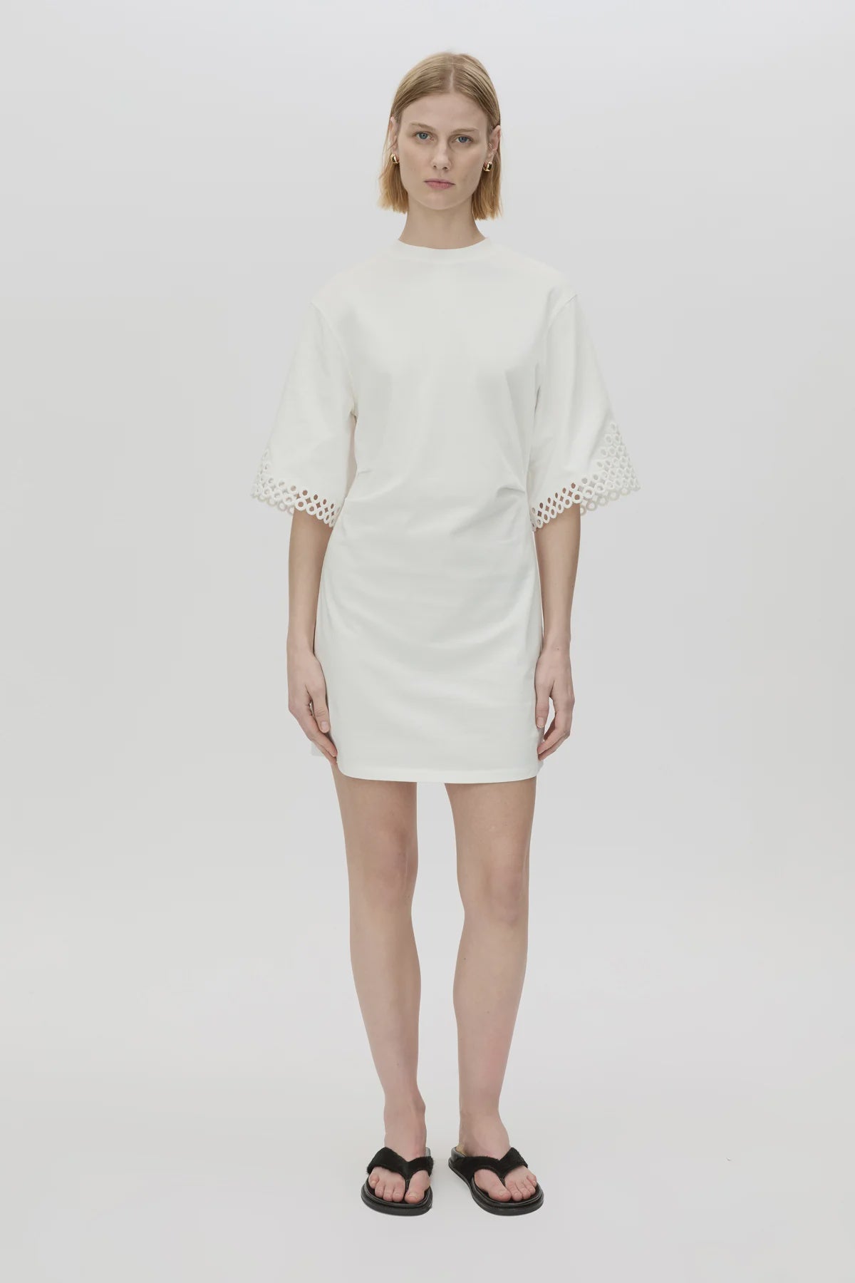 CAMILLA AND MARC - LOLANI MINI TEE DRESS - SOFT WHITE
