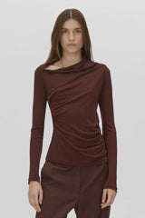 CAMILLA AND MARC - MAI LONG SLEEVE TOP - ALMANDINE