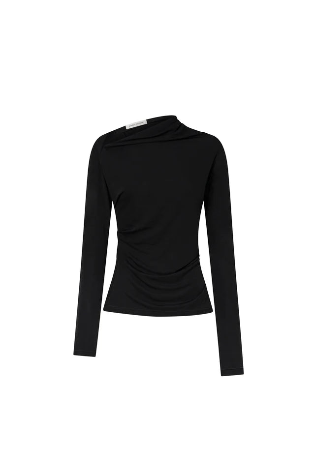 CAMILLA AND MARC - MAI LONG SLEEVE TOP - BLACK