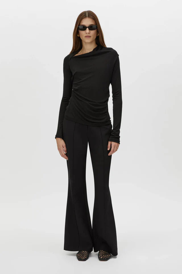 CAMILLA AND MARC - MAI LONG SLEEVE TOP - BLACK