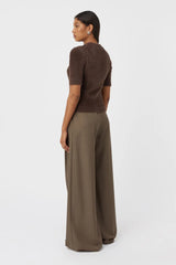 CAMILLA AND MARC - MAXIME KNIT TOP - DUSTY BROWN