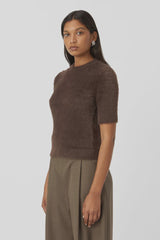 CAMILLA AND MARC - MAXIME KNIT TOP - DUSTY BROWN