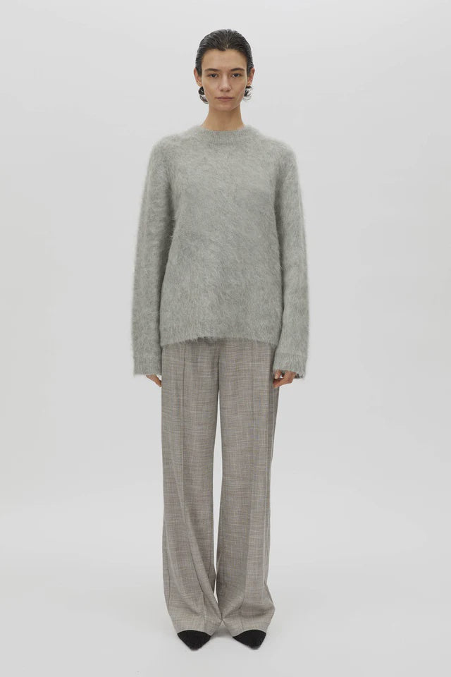 CAMILLA AND MARC - MEIER BRUSHED ALPACA KNIT SWEATER - GREY MELANGE