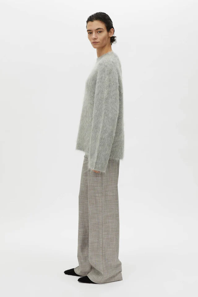 CAMILLA AND MARC - MEIER BRUSHED ALPACA KNIT SWEATER - GREY MELANGE