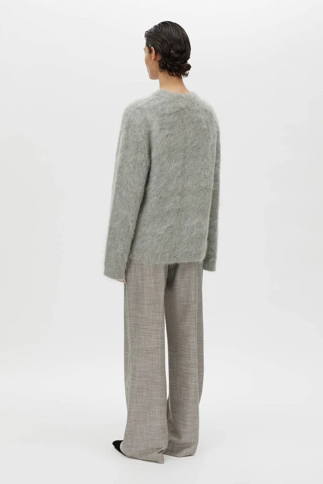 CAMILLA AND MARC - MEIER BRUSHED ALPACA KNIT SWEATER - GREY MELANGE
