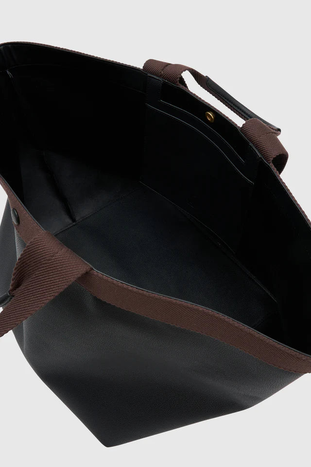 CAMILLA AND MARC - SOKI TOTE - BLACK/CHOCOLATE