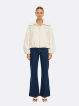 KIVARI - CASS CROPPED JACKET - IVORY