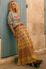 SPELL - CHATEAU MAXI SKIRT - CHAMPAGNE