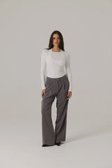 RAEF THE LABEL - MAIA LEG TAILORED PANT - IRON