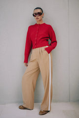 RAEF THE LABEL - ADDISON PANT - CAMEL/WHITE