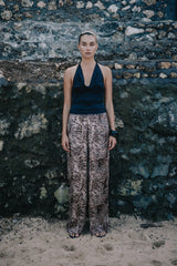 RAEF THE LABEL - CAMILA SATIN PANT - BRONZED ZEBRA