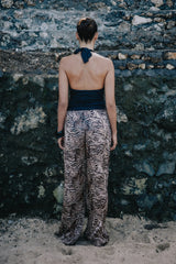 RAEF THE LABEL - CAMILA SATIN PANT - BRONZED ZEBRA