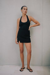 RAEF THE LABEL - TESSA HALTER TANK - BLACK