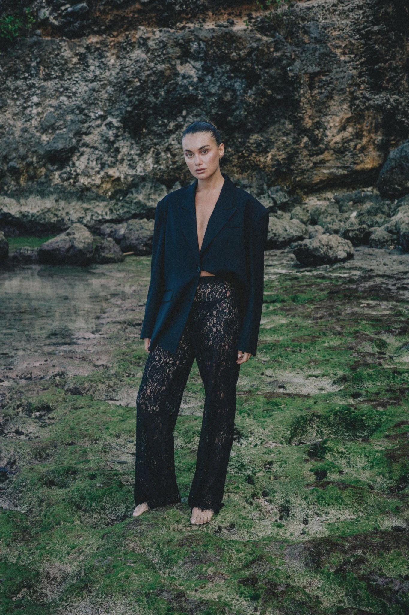 RAEF THE LABEL - SHILOH LACE PANT - BLACK