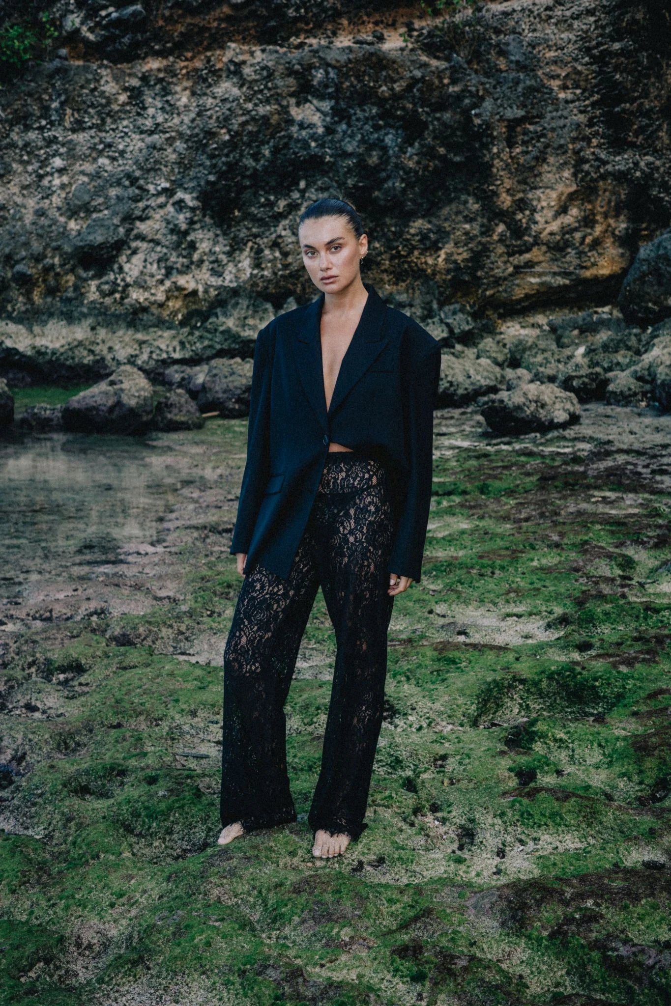RAEF THE LABEL - SHILOH LACE PANT - BLACK