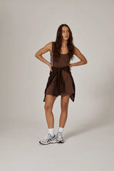 RAEF THE LABEL - MORGAN MINI DRESS - CHOCOLATE