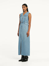 NOBODY DENIM - ROXANNE MAXI DRESS - LINEN DENIM