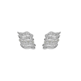 MOUNTAIN & MOON - DEMI EARRINGS - SILVER WHITE