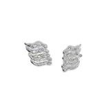 MOUNTAIN & MOON - DEMI EARRINGS - SILVER WHITE