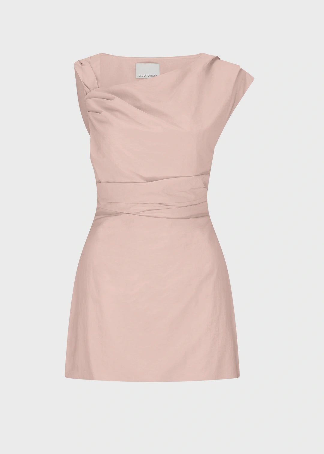 ONE OF OTHERS - BLANE ASYM MINI DRESS - MUSK