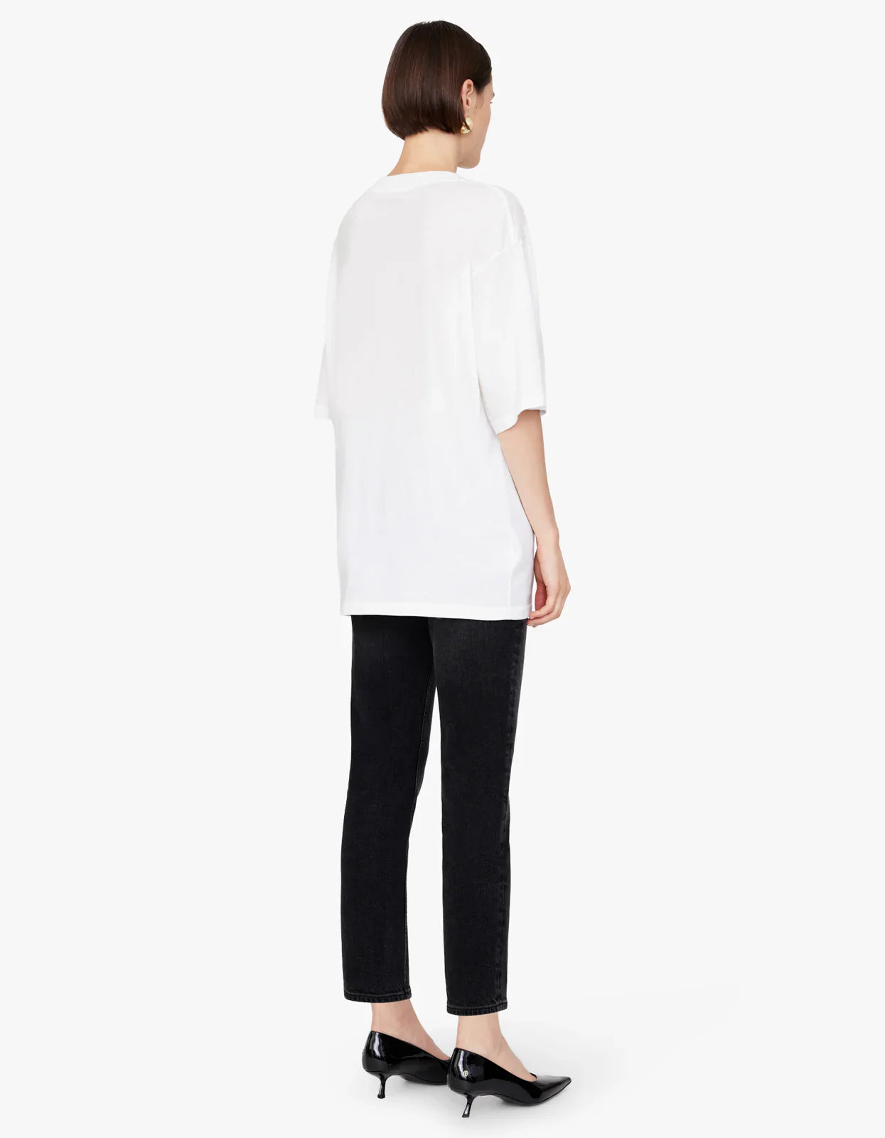 ANINE BING - CASON TEE BLUR - IVORY