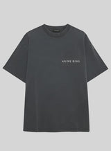 ANINE BING - KENT TEE TWISTED SNAKE - CHARCOAL BLACK