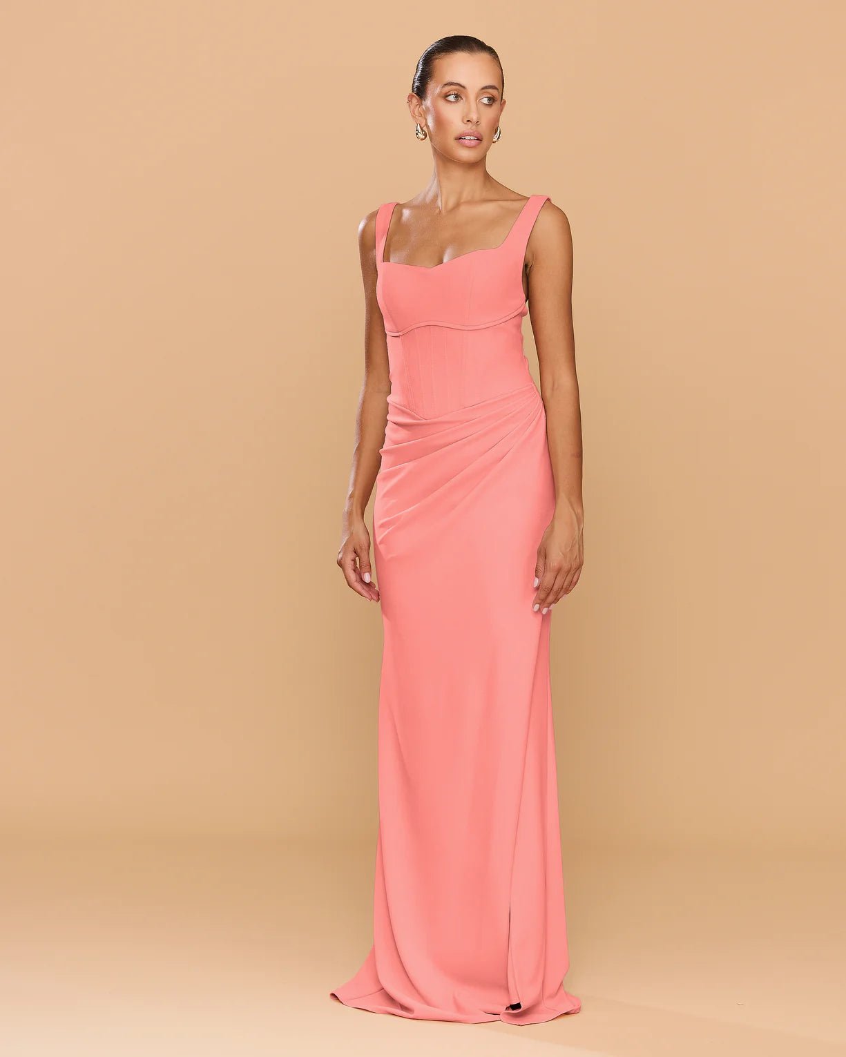 CATHERINE FERRARO - ELENA GOWN - PEACH