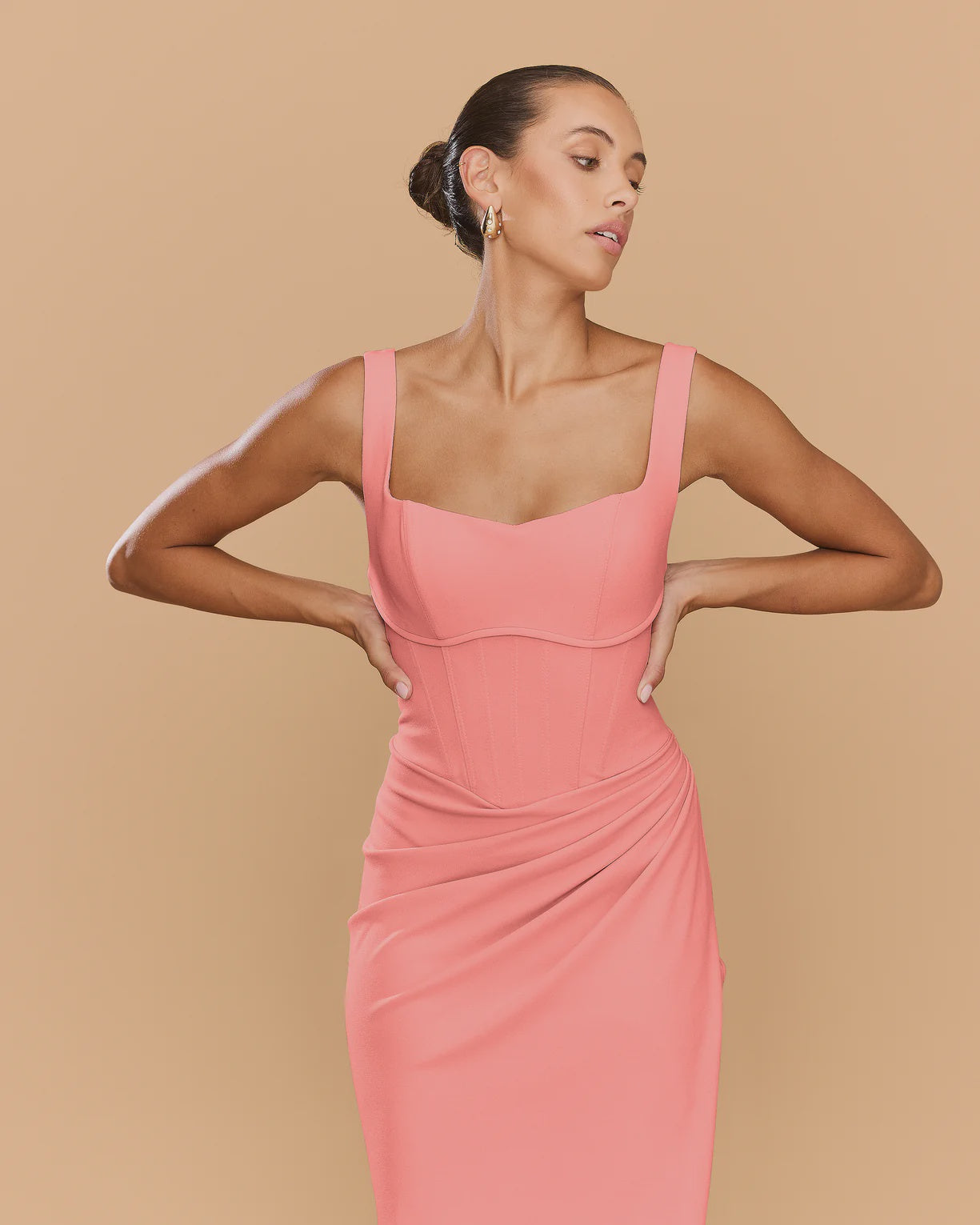 CATHERINE FERRARO - ELENA GOWN - PEACH