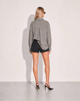RAEF THE LABEL - DREW SHIRT - GREY BROWN CHECK