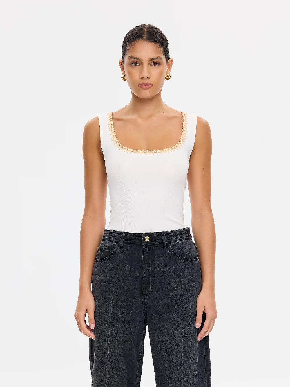 KIVARI - ESME TANK TOP - IVORY