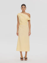 KIVARI - KARINA MIDI DRESS - BUTTER