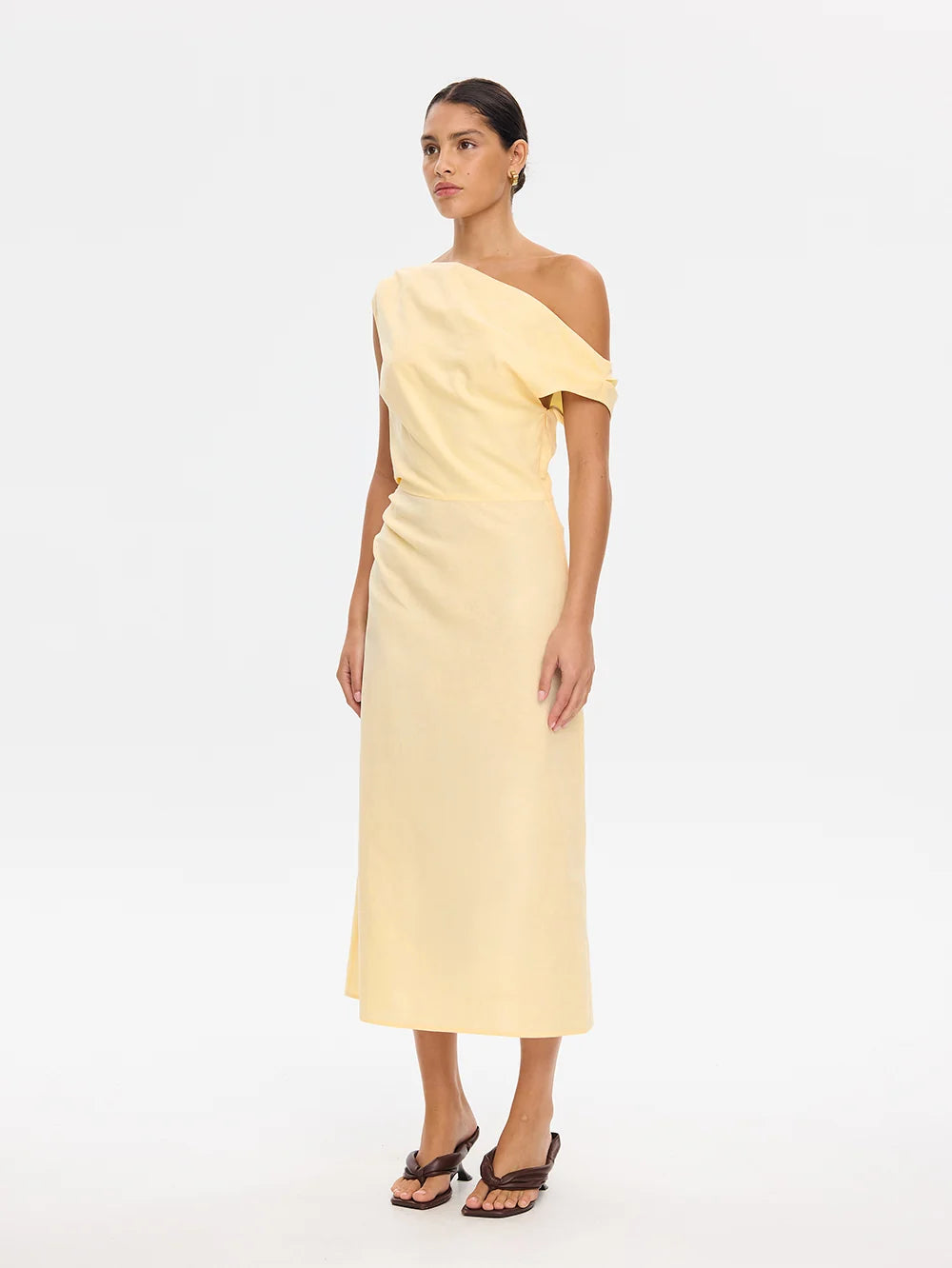 KIVARI - KARINA MIDI DRESS - BUTTER