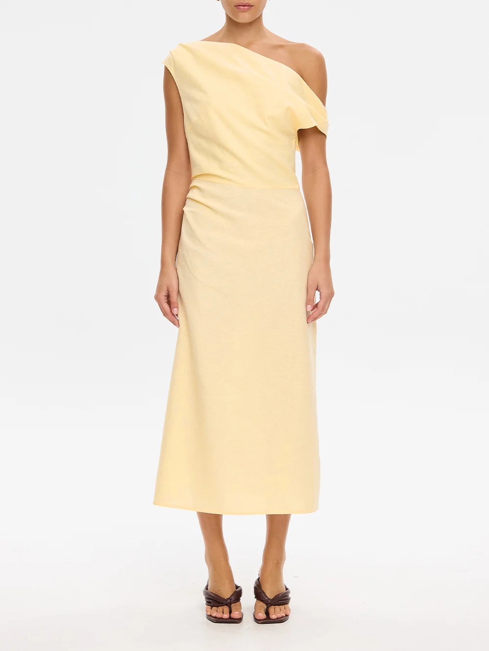 KIVARI - KARINA MIDI DRESS - BUTTER