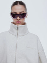 ENA PELLY - PARIS TERRY ZIP THRU - OAT MARLE
