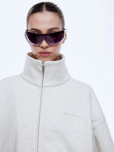 ENA PELLY - PARIS TERRY ZIP THRU - OAT MARLE
