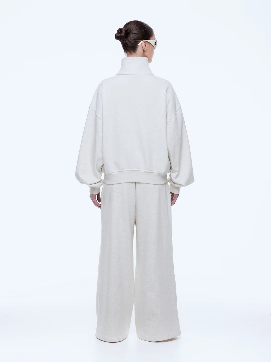 ENA PELLY - PARIS TERRY ZIP THRU - OAT MARLE