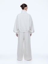 ENA PELLY - PARIS TERRY ZIP THRU - OAT MARLE