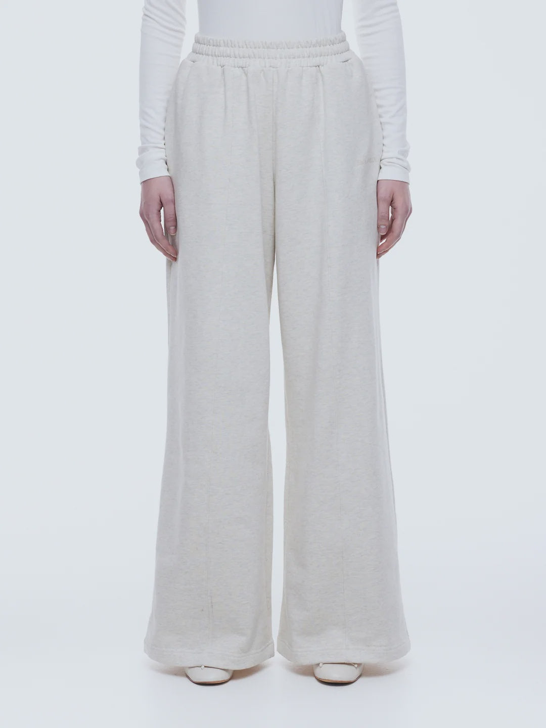ENA PELLY - PARIS TERRY TRACK PANT - OAT MARLE
