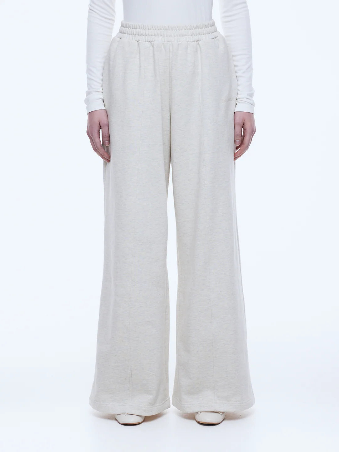 ENA PELLY - PARIS TERRY TRACK PANT - OAT MARLE
